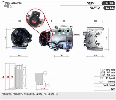 AHE 67133 - Compressore, Climatizzatore www.autoricambit.com