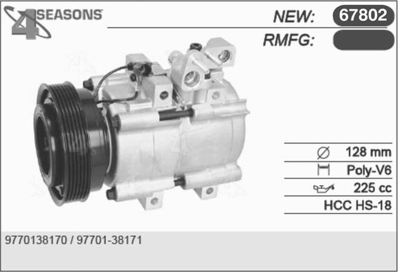 AHE 67802 - Compressore, Climatizzatore www.autoricambit.com