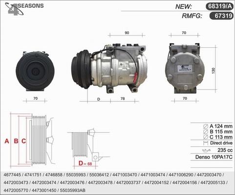 AHE 67319 - Compressore, Climatizzatore www.autoricambit.com