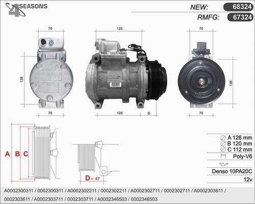 AHE 67324 - Compressore, Climatizzatore www.autoricambit.com