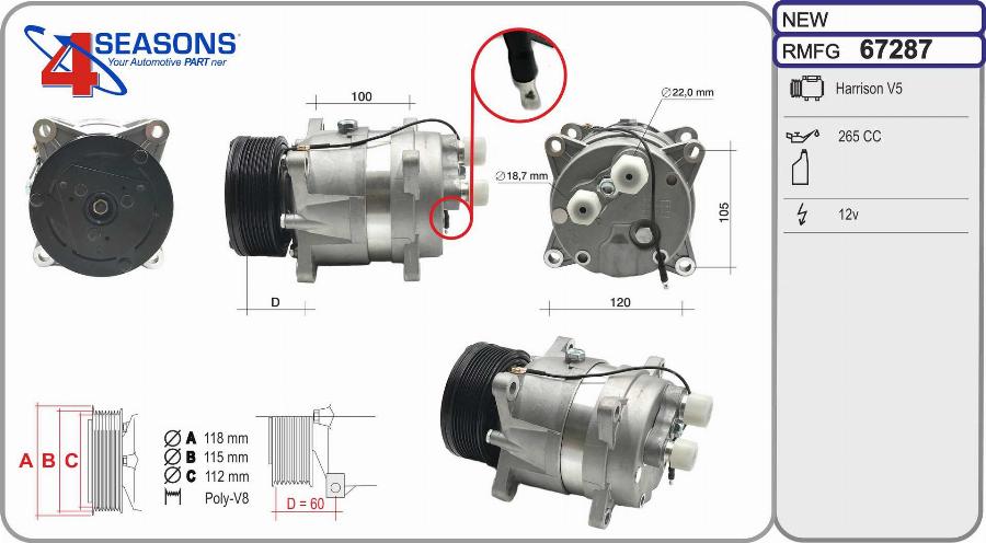 AHE 67287 - Compressore, Climatizzatore www.autoricambit.com