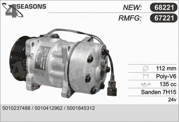 AHE 67221 - Compressore, Climatizzatore www.autoricambit.com