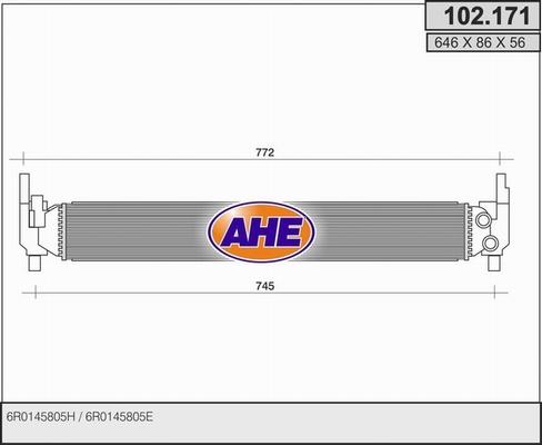 AHE 102.171 - Radiatore, Raffreddamento motore www.autoricambit.com