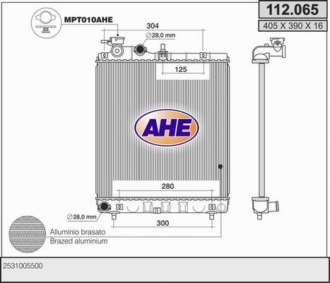 AHE 112.065 - Radiatore, Raffreddamento motore www.autoricambit.com