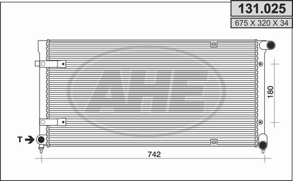 AHE 131.025 - Radiatore, Raffreddamento motore www.autoricambit.com