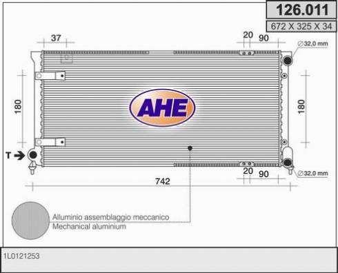 AHE 126.011 - Radiatore, Raffreddamento motore www.autoricambit.com