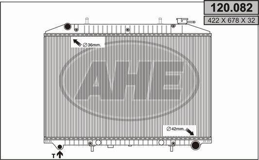 AHE 120.082 - Radiatore, Raffreddamento motore www.autoricambit.com