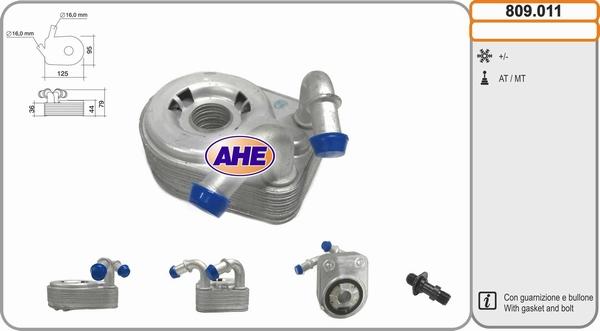 AHE 809.011 - Radiatore olio, Olio motore www.autoricambit.com