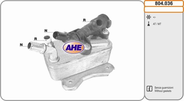 AHE 804.036 - Radiatore olio, Olio motore www.autoricambit.com