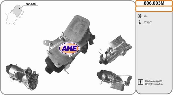 AHE 806.003M - Radiatore olio, Olio motore www.autoricambit.com