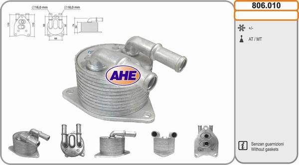 AHE 806.010 - Radiatore olio, Olio motore www.autoricambit.com