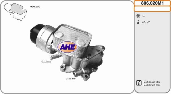 AHE 806.020M1 - Radiatore olio, Olio motore www.autoricambit.com
