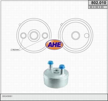 AHE 802.010 - Radiatore olio, Olio motore www.autoricambit.com