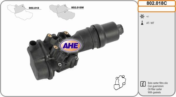 AHE 802.018C - Radiatore olio, Olio motore www.autoricambit.com