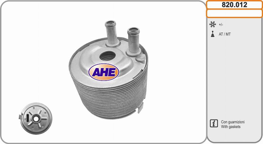 AHE 820.012 - Radiatore olio, Olio motore www.autoricambit.com