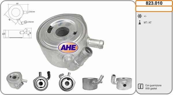 AHE 823.010 - Radiatore olio, Olio motore www.autoricambit.com