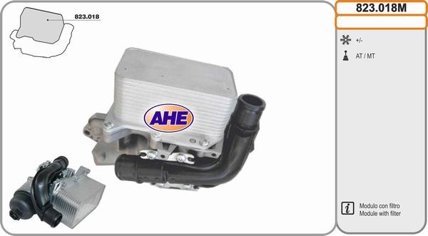 AHE 823.018M - Radiatore olio, Olio motore www.autoricambit.com