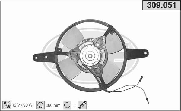 AHE 309.051 - Ventola, Raffreddamento motore www.autoricambit.com