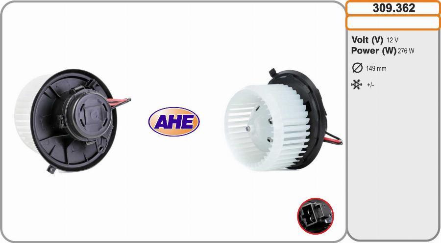 AHE 309.362 - Ventilatore abitacolo www.autoricambit.com