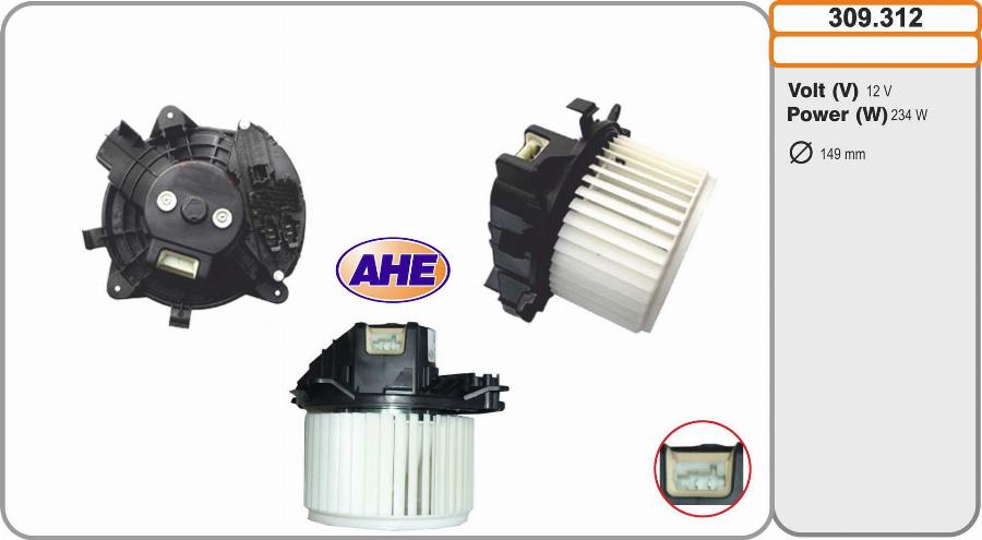 AHE 309.312 - Ventilatore abitacolo www.autoricambit.com