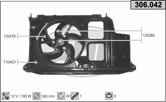 AHE 306.042 - Ventola, Raffreddamento motore www.autoricambit.com