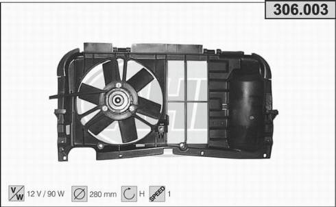 AHE 306.003 - Ventola, Raffreddamento motore www.autoricambit.com