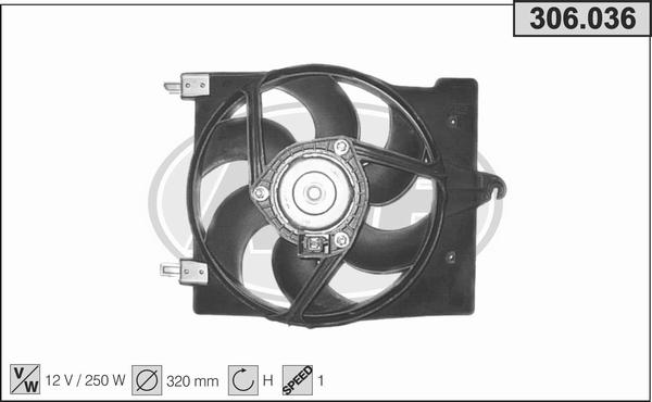 AHE 306.036 - Ventola, Raffreddamento motore www.autoricambit.com