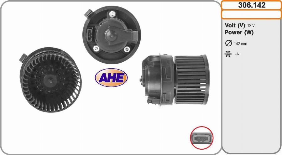 AHE 306.142 - Ventilatore abitacolo www.autoricambit.com