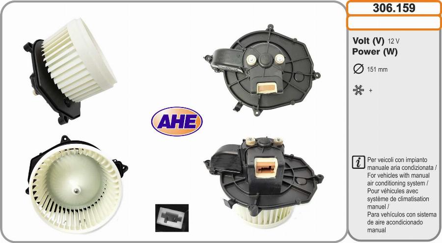 AHE 306.159 - Ventilatore abitacolo www.autoricambit.com