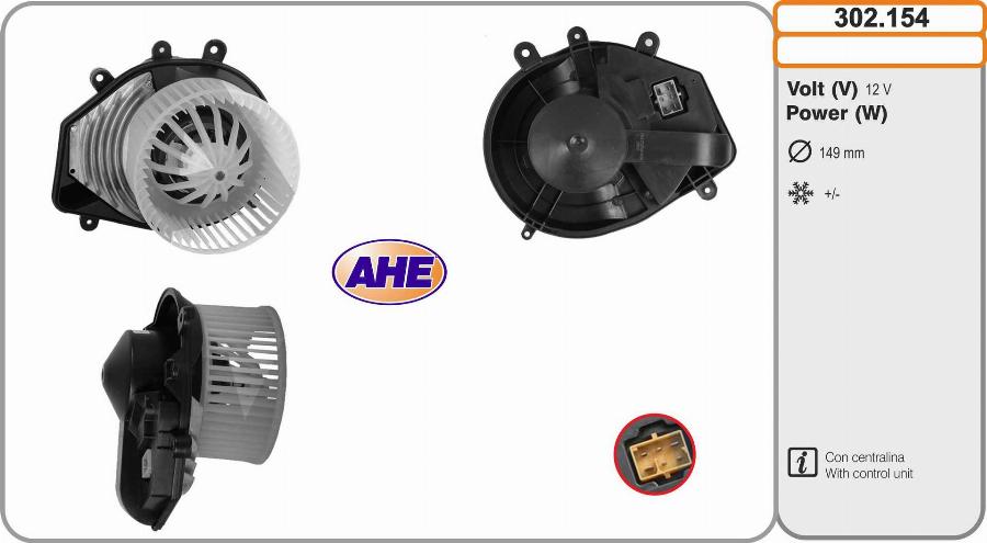 AHE 302.154 - Ventilatore abitacolo www.autoricambit.com