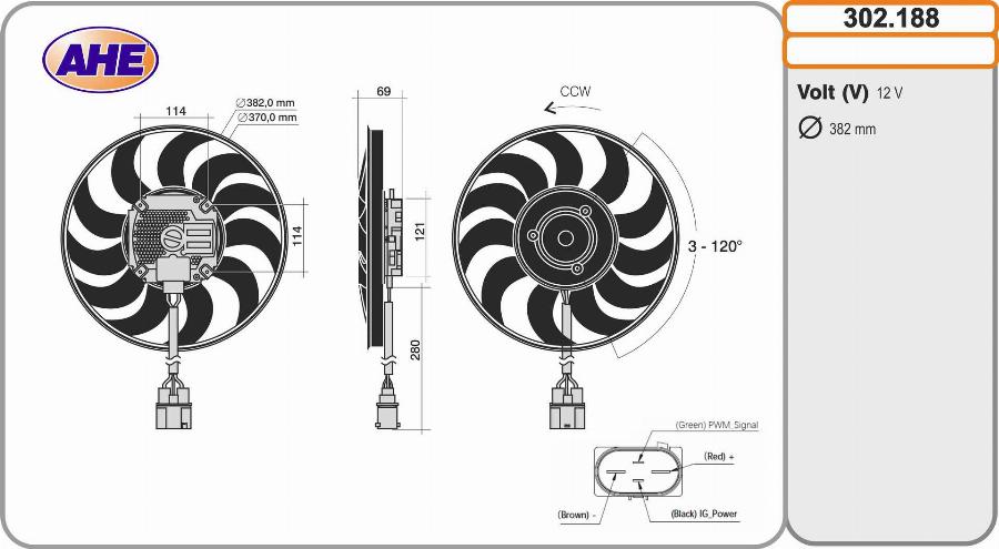 AHE 302.188 - Ventola, Raffreddamento motore www.autoricambit.com