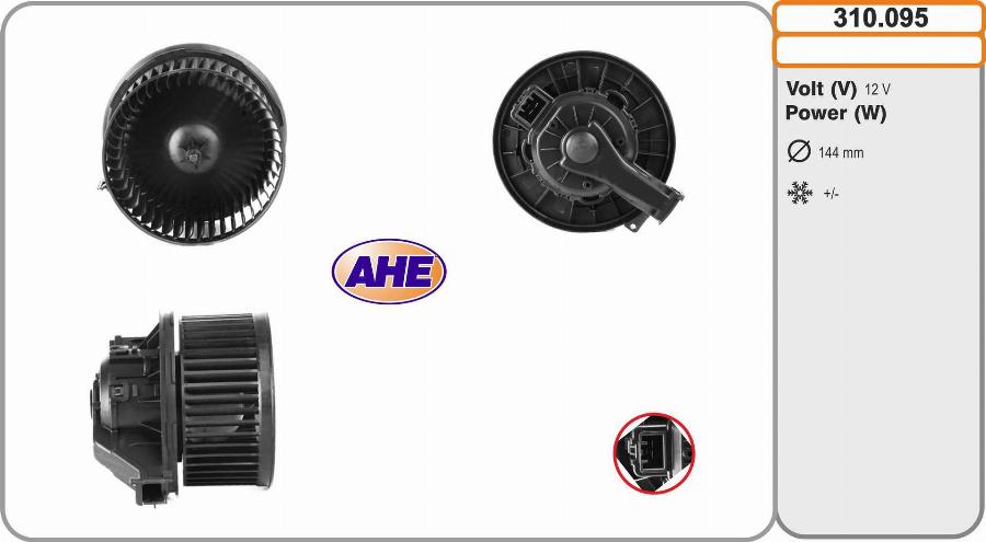 AHE 310.095 - Ventilatore abitacolo www.autoricambit.com