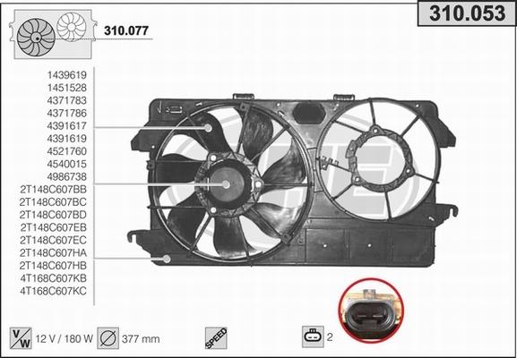 AHE 310.053 - Ventola, Raffreddamento motore www.autoricambit.com