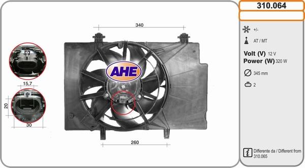 AHE 310.064 - Ventola, Raffreddamento motore www.autoricambit.com