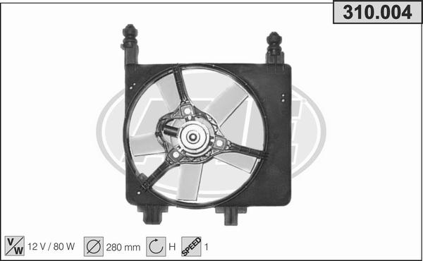 AHE 310.004 - Ventola, Raffreddamento motore www.autoricambit.com