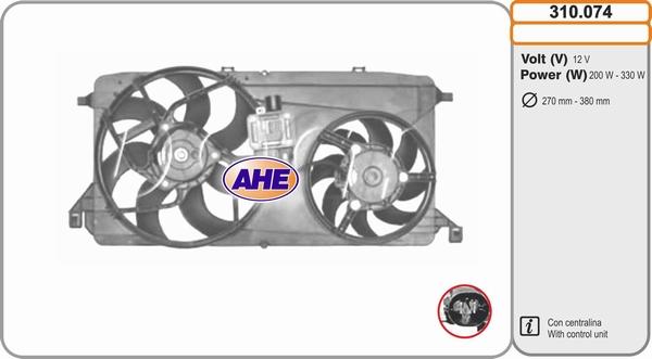 AHE 310.074 - Ventola, Raffreddamento motore www.autoricambit.com