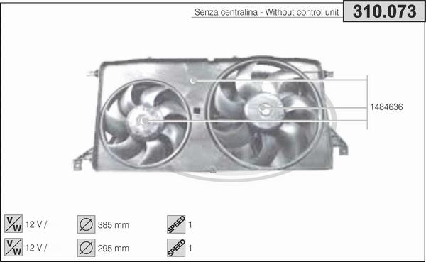 AHE 310.073 - Ventola, Raffreddamento motore www.autoricambit.com