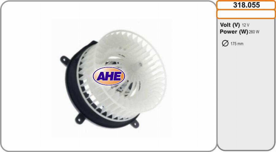 AHE 318.055 - Ventilatore abitacolo www.autoricambit.com