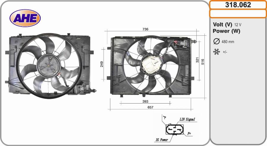 AHE 318.062 - Ventola, Raffreddamento motore www.autoricambit.com