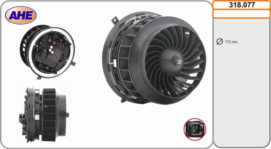 AHE 318.077 - Ventilatore abitacolo www.autoricambit.com