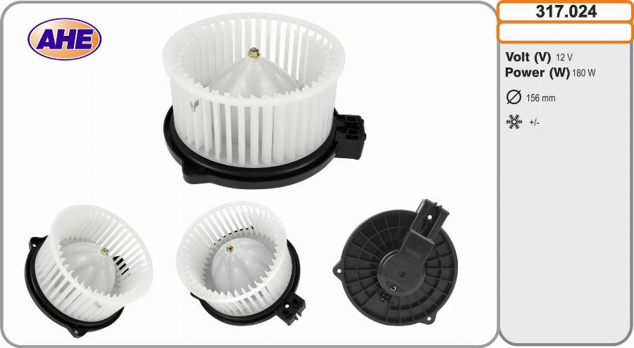 AHE 317.024 - Ventilatore abitacolo www.autoricambit.com