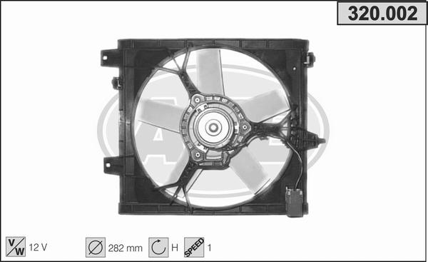 AHE 320.002 - Ventola, Raffreddamento motore www.autoricambit.com