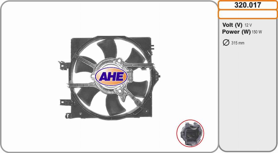 AHE 320.017 - Ventola, Raffreddamento motore www.autoricambit.com