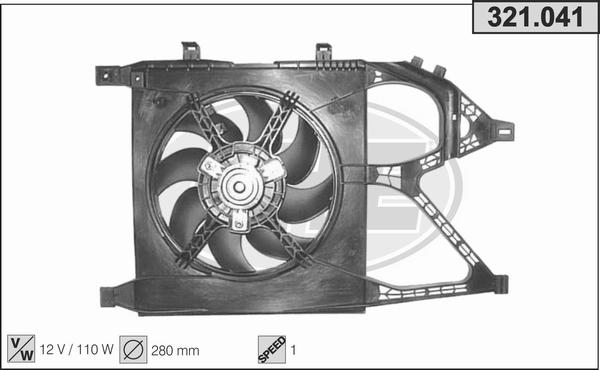 AHE 321.041 - Ventola, Raffreddamento motore www.autoricambit.com