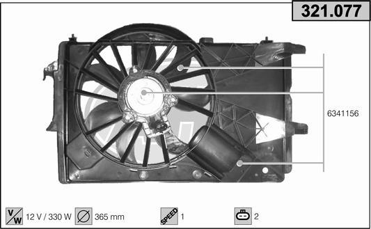 AHE 321.077 - Ventola, Raffreddamento motore www.autoricambit.com