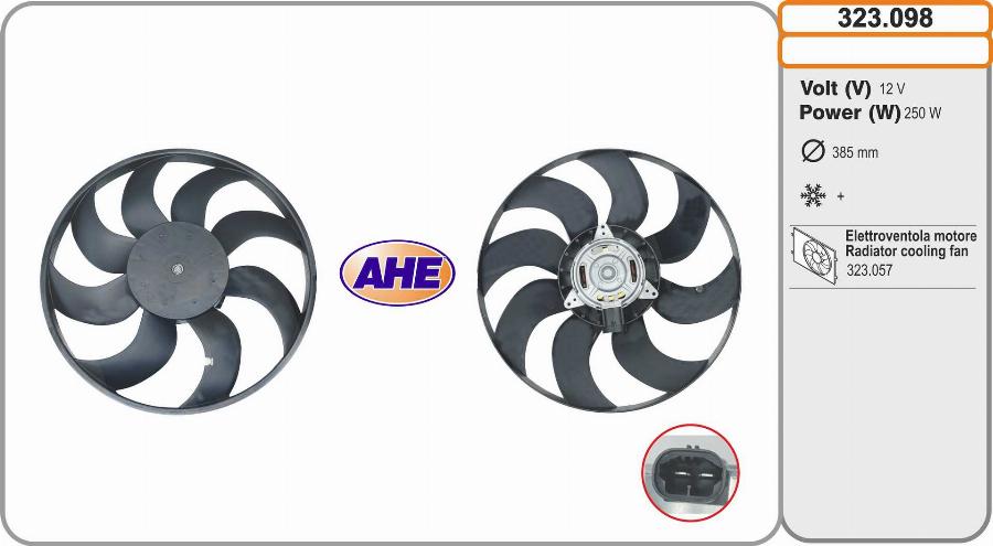 AHE 323.098 - Ventilatore abitacolo www.autoricambit.com