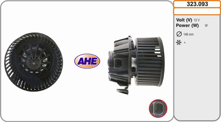 AHE 323.093 - Ventilatore abitacolo www.autoricambit.com