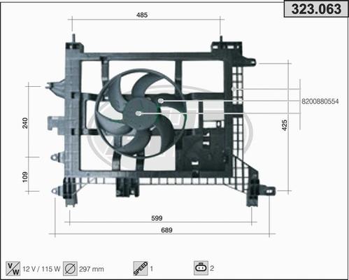 AHE 323.063 - Ventola, Raffreddamento motore www.autoricambit.com