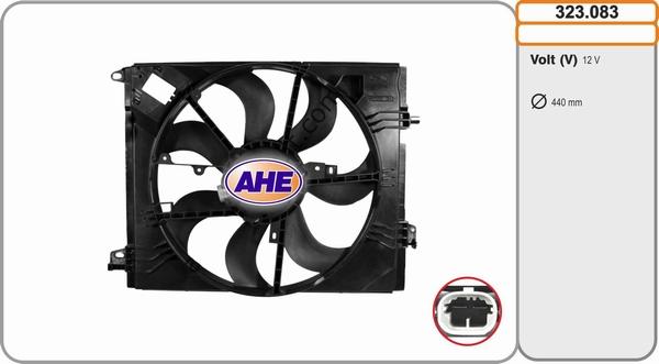 AHE 323.083 - Ventola, Raffreddamento motore www.autoricambit.com