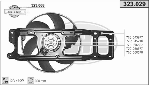 AHE 323.029 - Ventola, Raffreddamento motore www.autoricambit.com